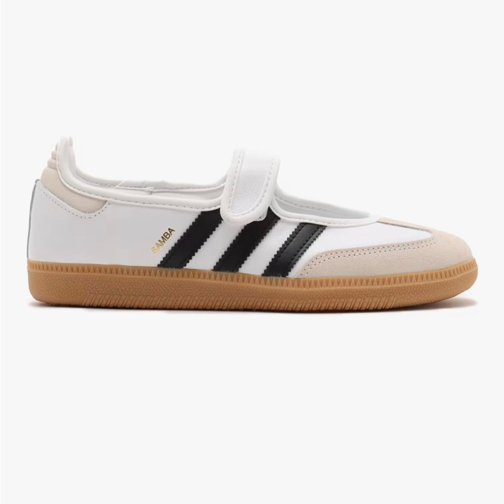 Adidas Samba Mary Jane White Black Tan Sneakers BNWT